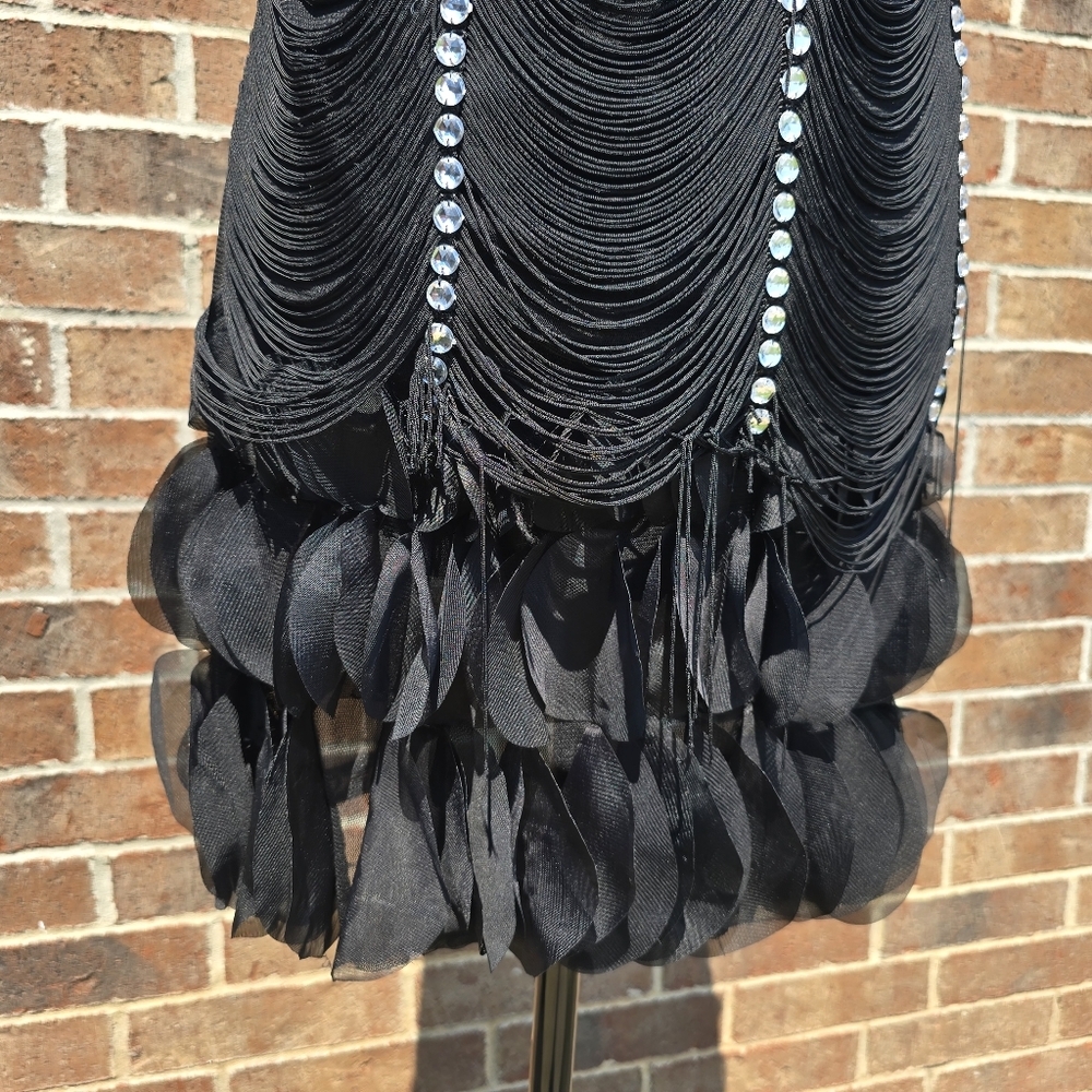 Fringe Flapper Dress With Crystals - Picture 4 of 10